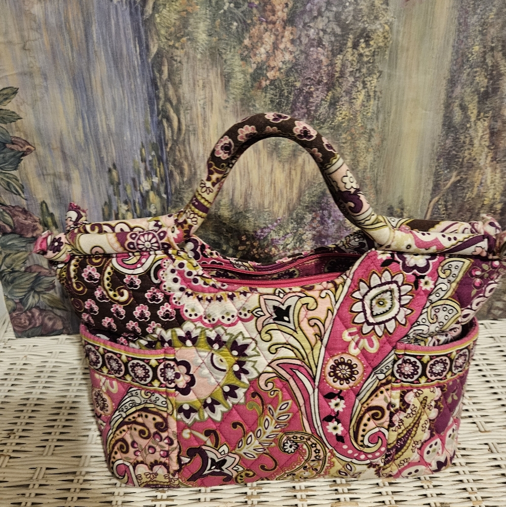 Vera Bradley bag with attached wallet.